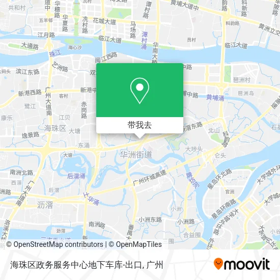 海珠区政务服务中心地下车库-出口地图