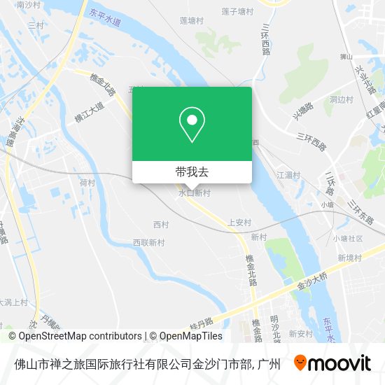 佛山市禅之旅国际旅行社有限公司金沙门市部地图