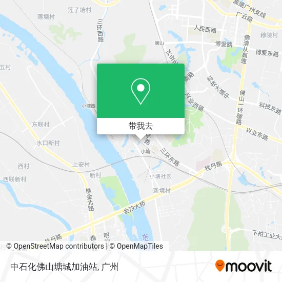 中石化佛山塘城加油站地图