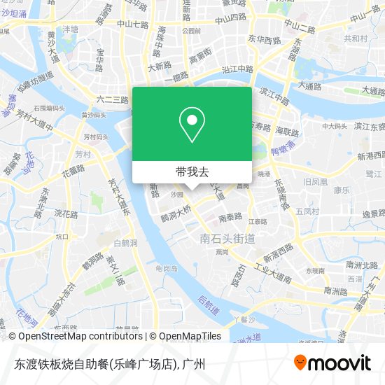 东渡铁板烧自助餐(乐峰广场店)地图