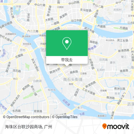 海珠区台联沙园商场地图
