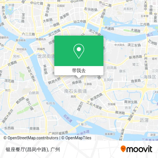 银座餐厅(昌岗中路)地图