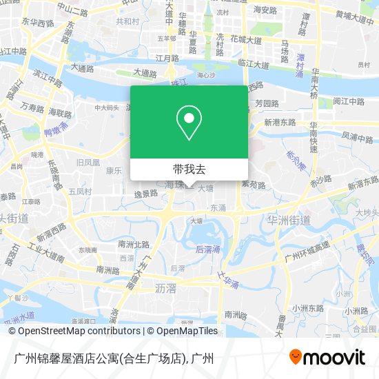 广州锦馨屋酒店公寓(合生广场店)地图