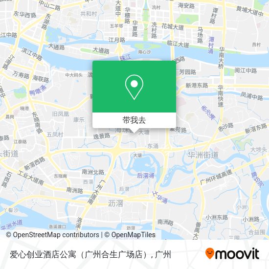 爱心创业酒店公寓（广州合生广场店）地图