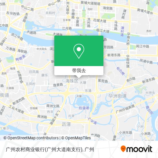 广州农村商业银行(广州大道南支行)地图