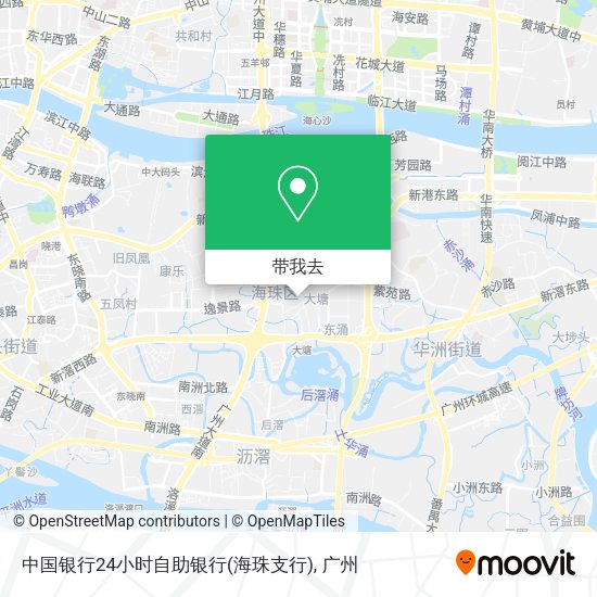 中国银行24小时自助银行(海珠支行)地图