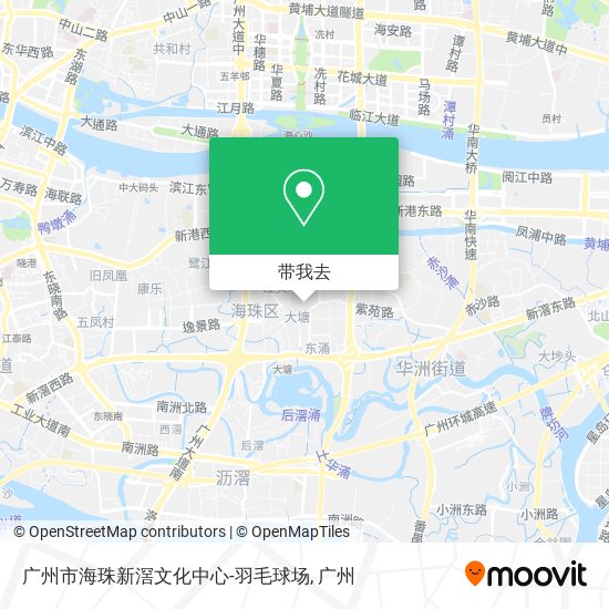 广州市海珠新滘文化中心-羽毛球场地图