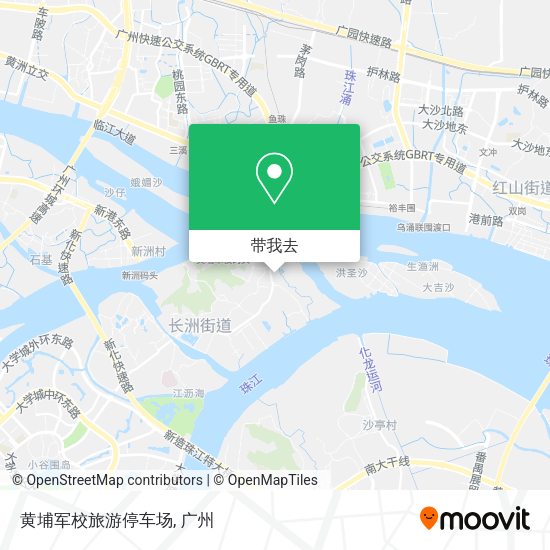 黄埔军校旅游停车场地图