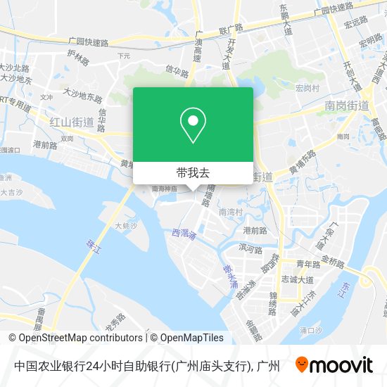 中国农业银行24小时自助银行(广州庙头支行)地图