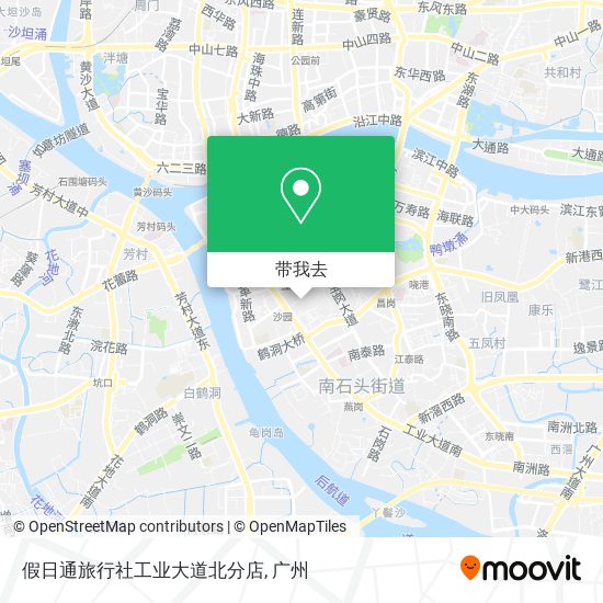 假日通旅行社工业大道北分店地图