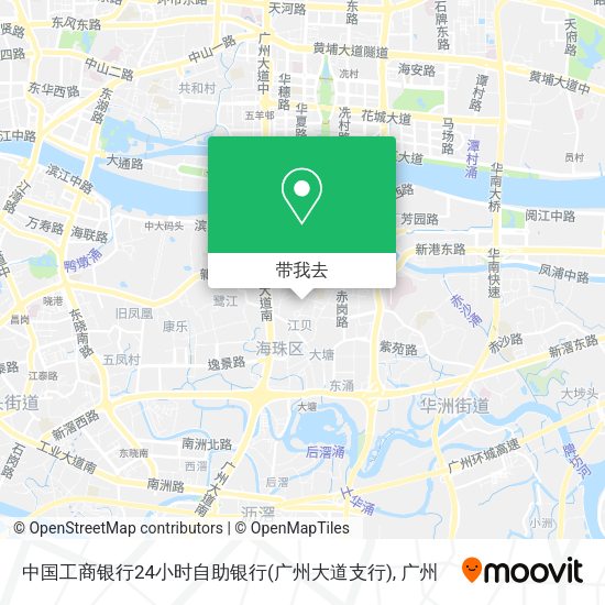 中国工商银行24小时自助银行(广州大道支行)地图