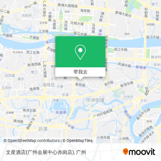文星酒店(广州会展中心赤岗店)地图