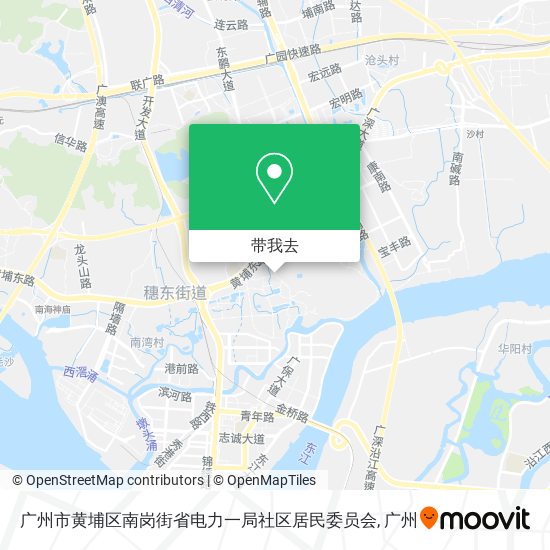 广州市黄埔区南岗街省电力一局社区居民委员会地图
