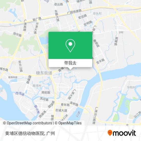 黄埔区德信动物医院地图