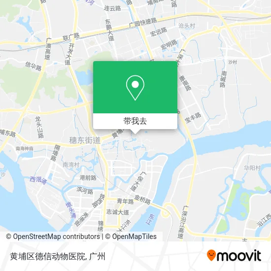 黄埔区德信动物医院地图
