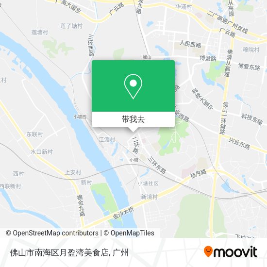 佛山市南海区月盈湾美食店地图
