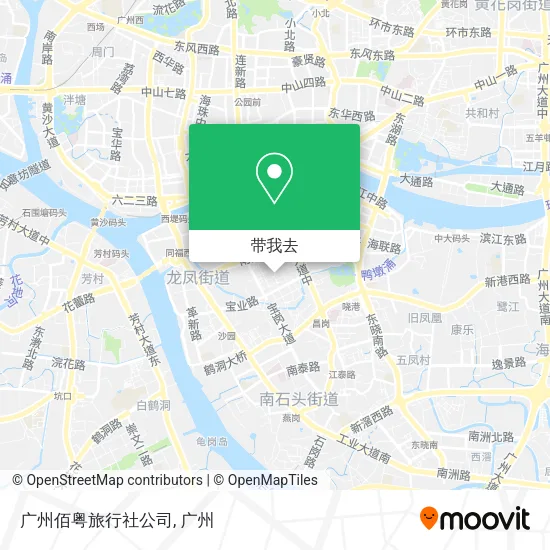 广州佰粤旅行社公司地图