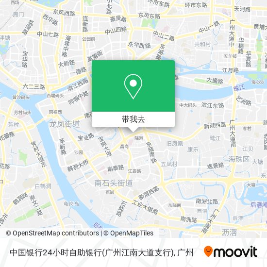 中国银行24小时自助银行(广州江南大道支行)地图