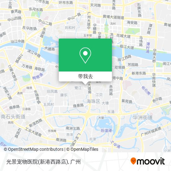 光景宠物医院(新港西路店)地图