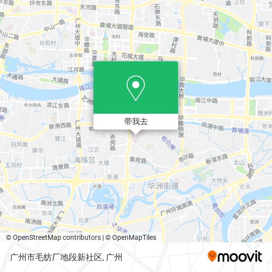广州市毛纺厂地段新社区地图