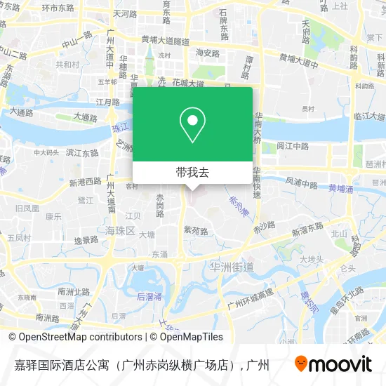 嘉驿国际酒店公寓（广州赤岗纵横广场店）地图