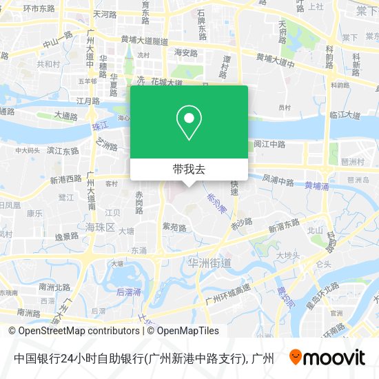 中国银行24小时自助银行(广州新港中路支行)地图