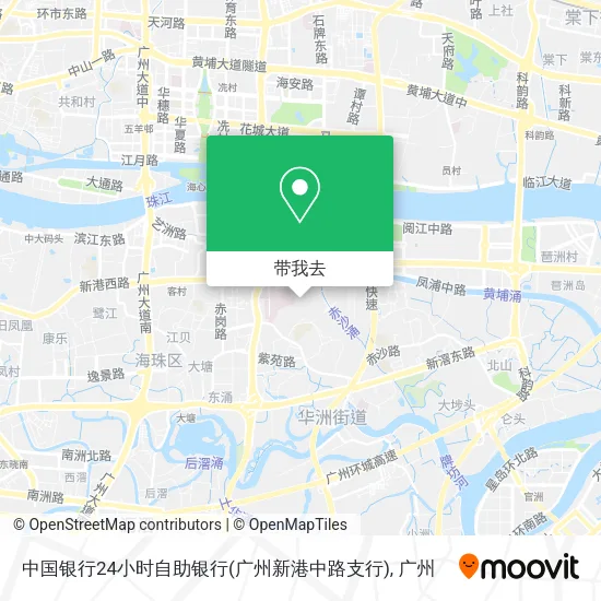 中国银行24小时自助银行(广州新港中路支行)地图
