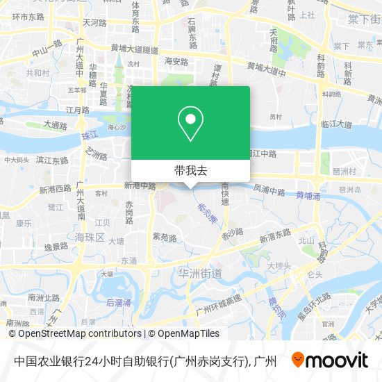 中国农业银行24小时自助银行(广州赤岗支行)地图