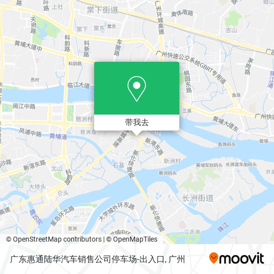 广东惠通陆华汽车销售公司停车场-出入口地图