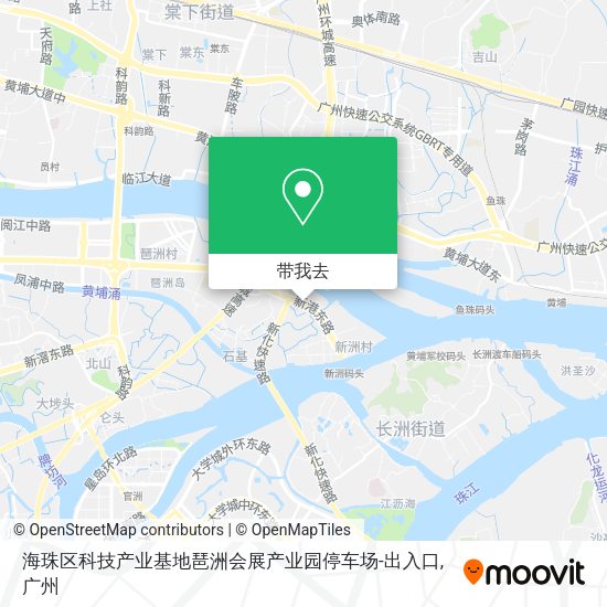 海珠区科技产业基地琶洲会展产业园停车场-出入口地图