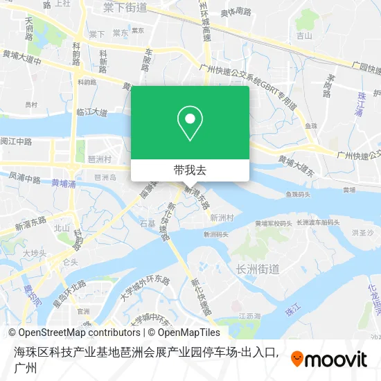 海珠区科技产业基地琶洲会展产业园停车场-出入口地图