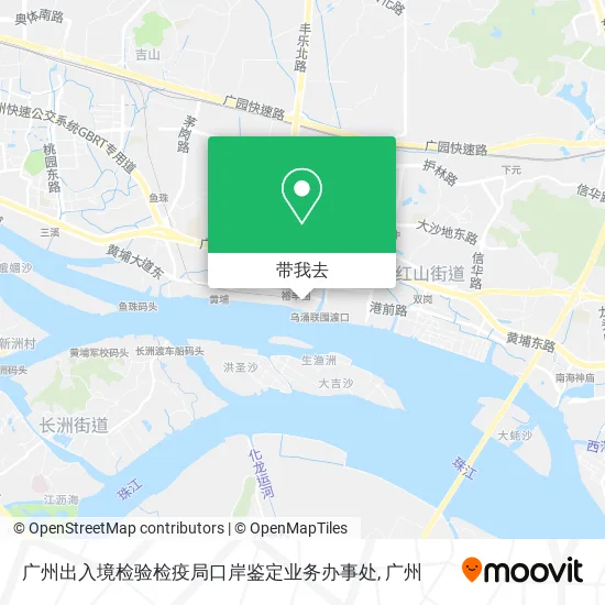 广州出入境检验检疫局口岸鉴定业务办事处地图
