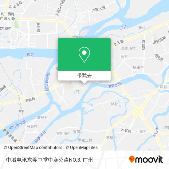 中域电讯东莞中堂中麻公路NO.3地图