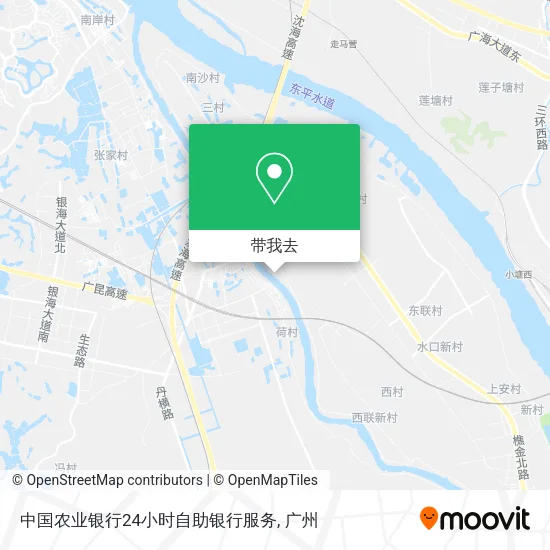 中国农业银行24小时自助银行服务地图