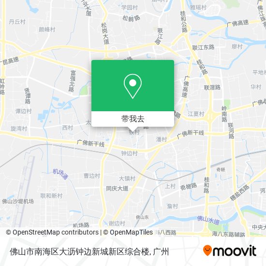 佛山市南海区大沥钟边新城新区综合楼地图