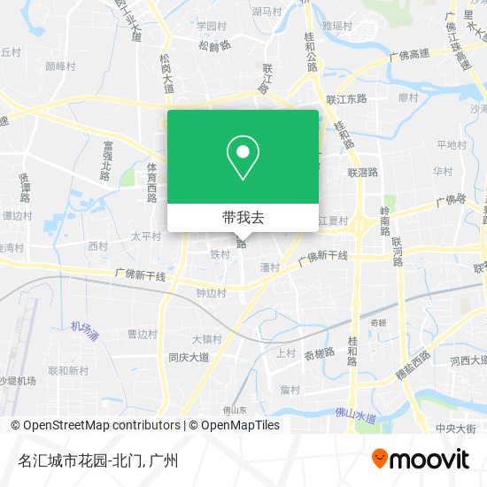 名汇城市花园-北门地图