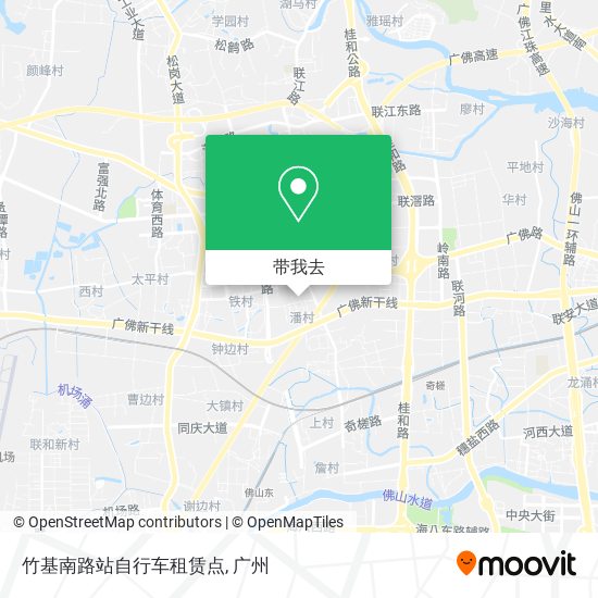 竹基南路站自行车租赁点地图