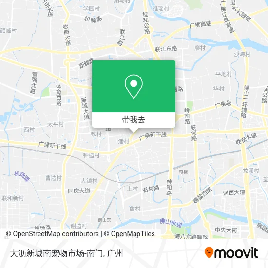 大沥新城南宠物市场-南门地图