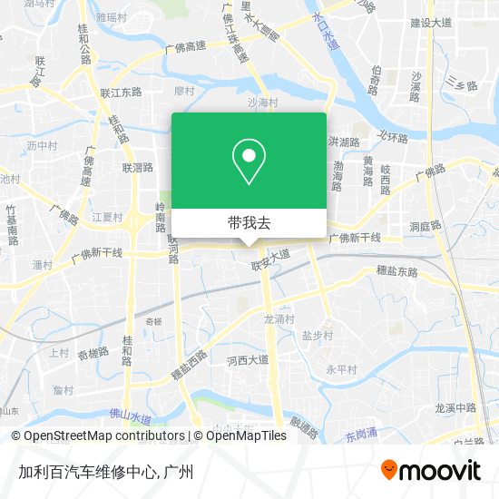 加利百汽车维修中心地图