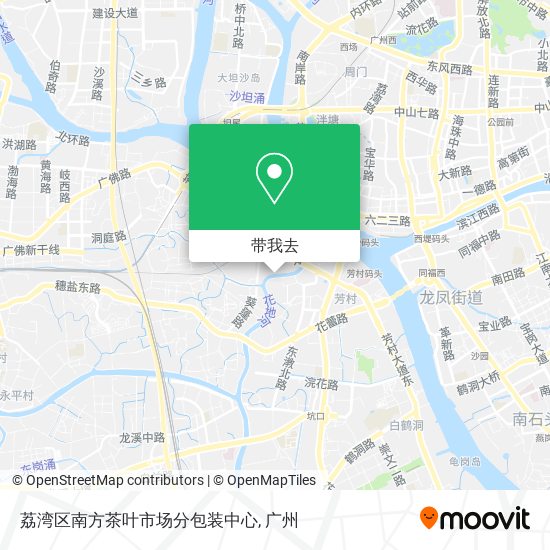 荔湾区南方茶叶市场分包装中心地图