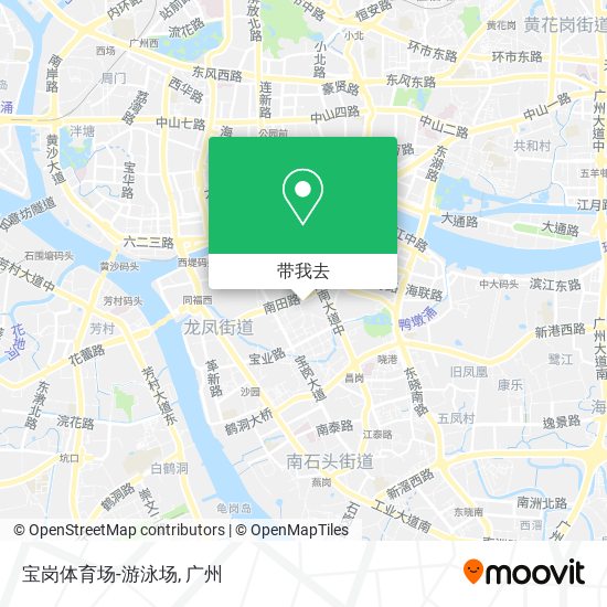 宝岗体育场-游泳场地图