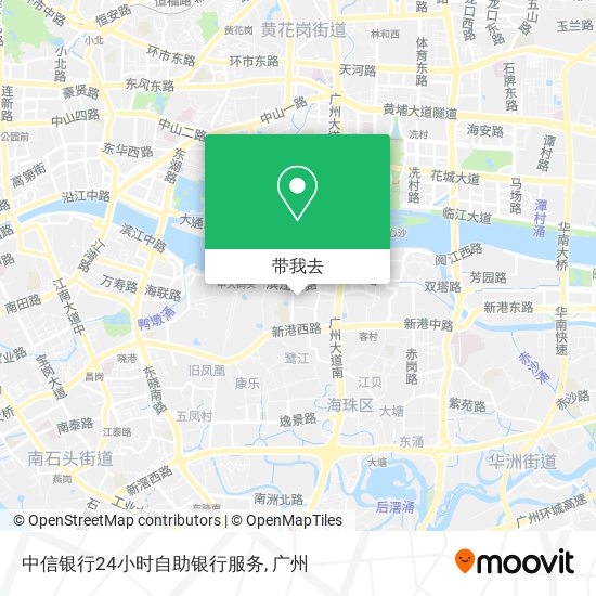 中信银行24小时自助银行服务地图