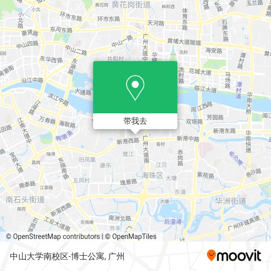 中山大学南校区-博士公寓地图