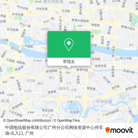 中国电信股份有限公司广州分公司网络资源中心停车场-出入口地图