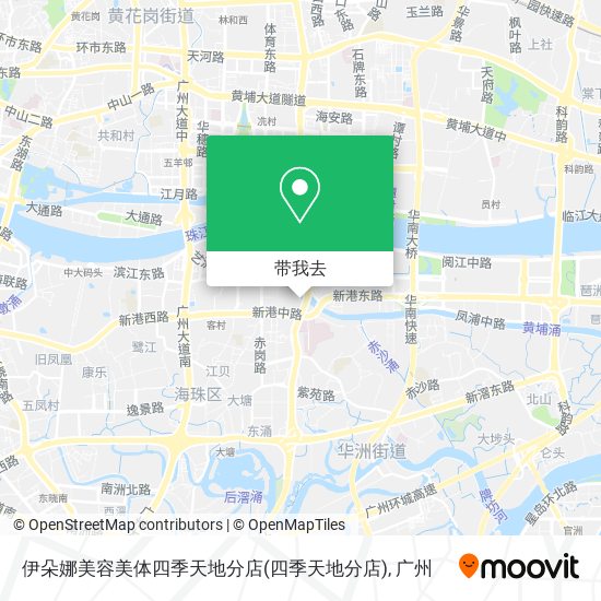 伊朵娜美容美体四季天地分店地图
