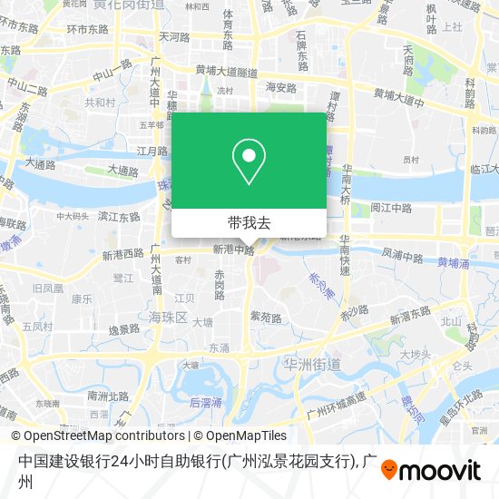 中国建设银行24小时自助银行(广州泓景花园支行)地图