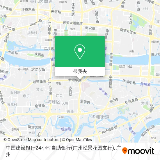 中国建设银行24小时自助银行(广州泓景花园支行)地图