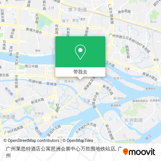 广州莱思特酒店公寓琶洲会展中心万胜围地铁站店地图