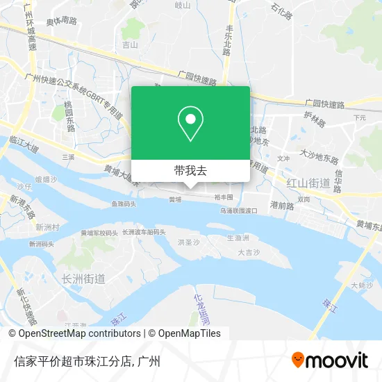 信家平价超市珠江分店地图