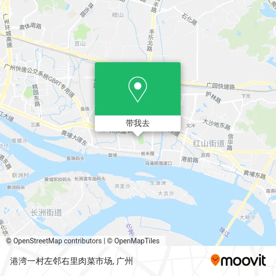 港湾一村左邻右里肉菜市场地图